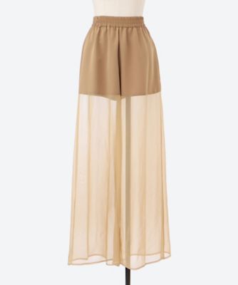 TAFFETA×CHIFFON PANTS 25SS／13343