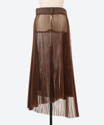 ORGANDY WRAP PLEATED SKIRT 25FW