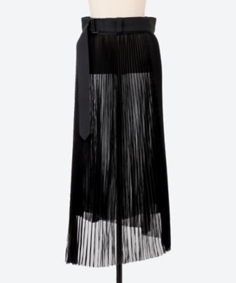 ORGANDY WRAP PLEATED SKIRT 25FW