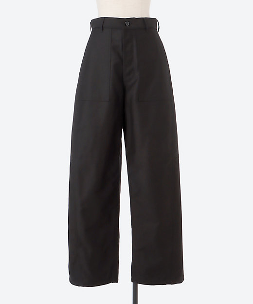 BACK SATIN BARREL―LEG PANTS 25FW