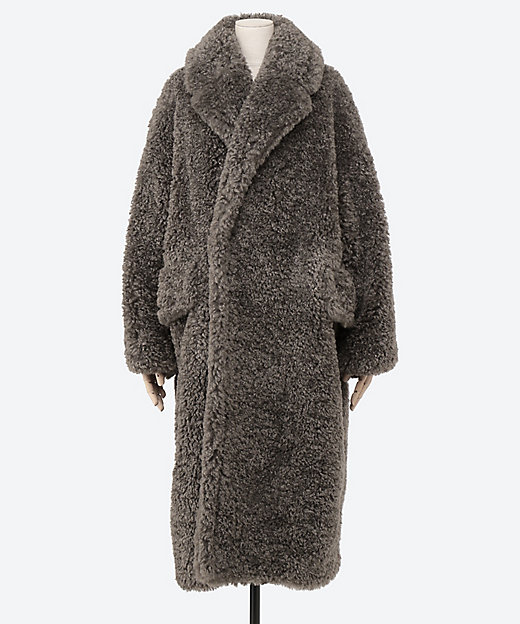 FAUX SHEARLING DOUBLE－BREASTED