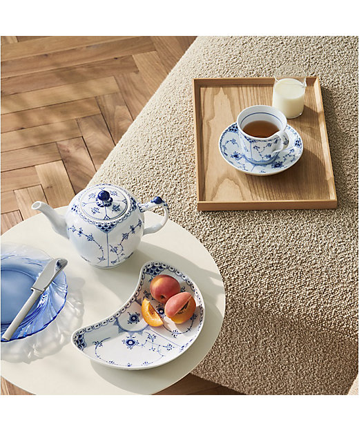 ブルーフルーテッド ハーフレース クレセントディッシュ | ROYAL