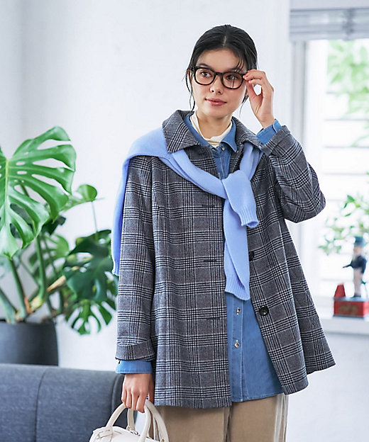 正統派】グレンチェックジャケット | CARA O CRUZ (Women)/キャラ・オ