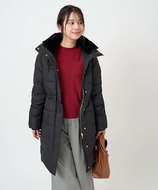 小さいサイズ】ベーシックタフタ ロングダウンコート／撥水加工 | MK