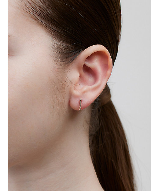 GOSSAMER ステープル ダイヤモンド ピアス ※シングル