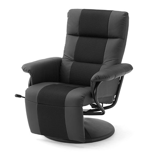 リクライニングチェア オットマン内蔵 360度回転 無段階リクライニング