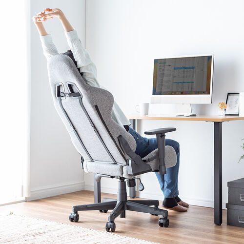 2/27 16時まで特価】前傾チルト付き ゲーミングチェア ファブリック