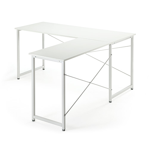 L字型デスク 幅150cm+90cm ホワイト 100-DESKH011W【イス王国】