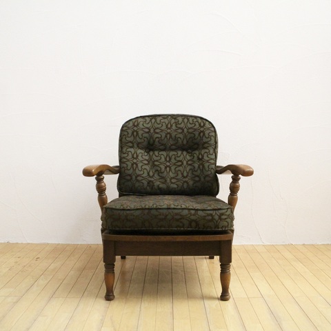 アンティーク 飛騨産業 キツツキ 穂高 一人掛け椅子 ナラ材 HIDA』飛騨