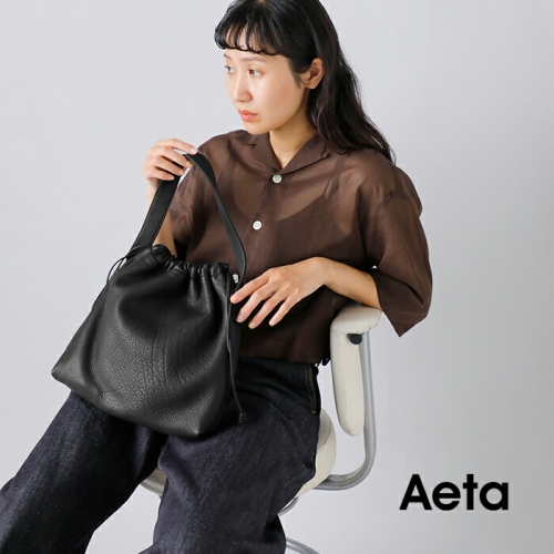 Aeta アエタ DA117 DRAW STRING ONE SHOULDER S ディアレザー ワン