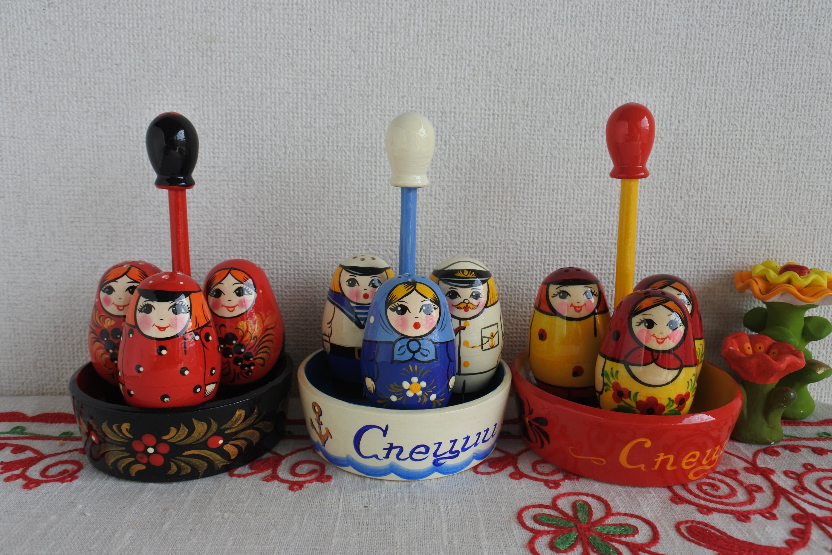 その他のロシア雑貨 ロシア民芸品 スパイスセット 起き上がりこぼし