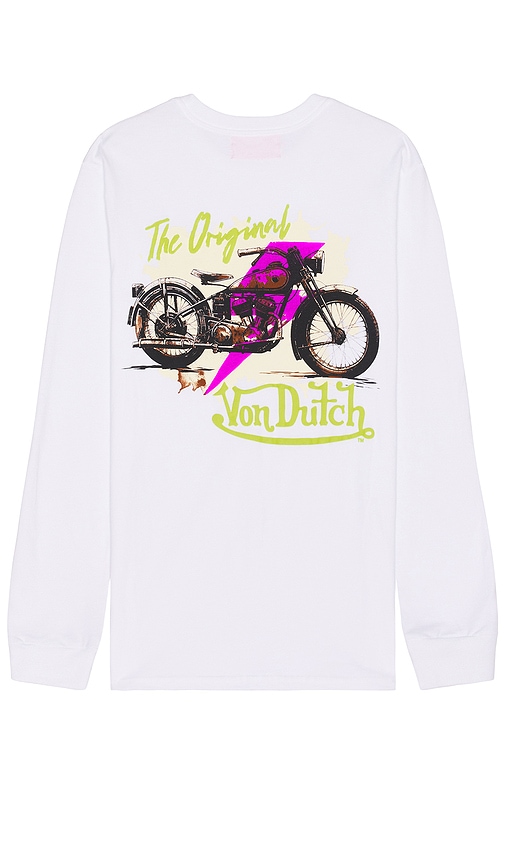 Von Dutch Biker Shop Graphic Long Sleeve Tee in White | REVOLVE