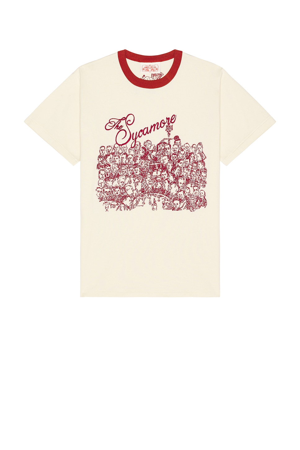 Samuel Zelig Restaurant Tee in White & Red | REVOLVE
