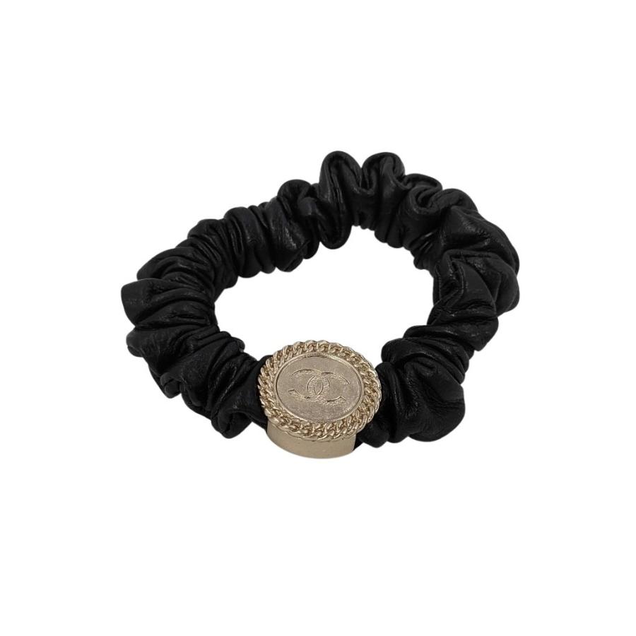 CHANEL（シャネル） シュシュ ココマーク レザー - ゴールド金具