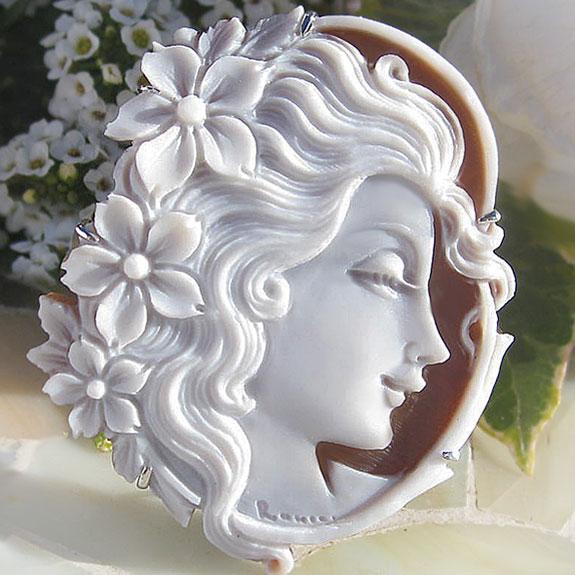 CAMEO（カメオ） Giovanni Romano作 サードニクスシェル SILVER