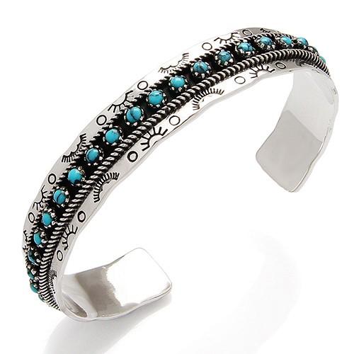 ネイティブ シルバーアクセサリー バングル ターコイズ メンズ