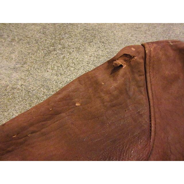 ビンテージ40's☆Windwardボーイズレザースポーツジャケット茶