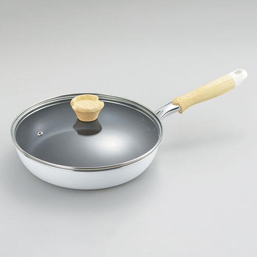 ナチュラプラス IH対応ガラス蓋付フライパン 26cm NRP-04 : cocoatta
