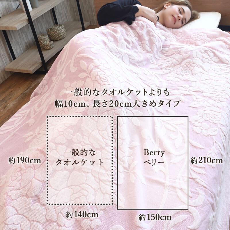 タオルケット 今治 綿100% シングル おしゃれ 大判タオルケット Berry