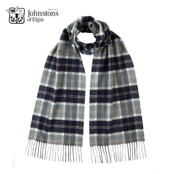 ジョンストンズ カシミアマフラー シルバーバノックベーン 25cm