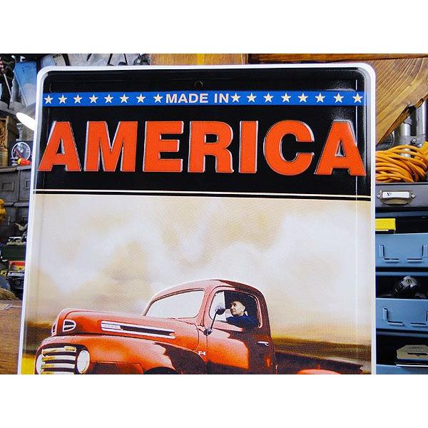 アメリカン レトロ フォード トラック ブリキ看板 （AMERICA