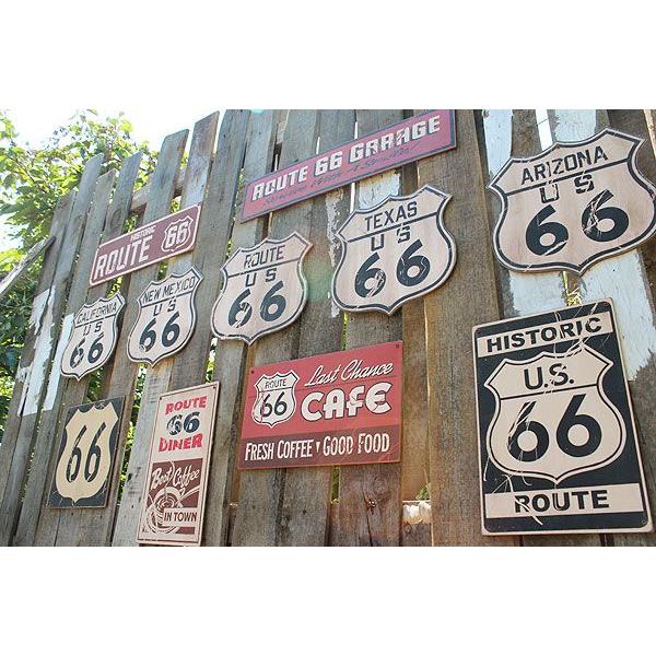 アメリカン レトロ 昔のルート66 ウッドサイン （ルート66/ニュー
