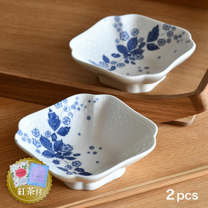 紅茶セット付き】 ウェッジウッド ストロベリー ブルーム インディゴ