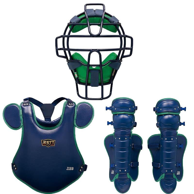 ゼット（ZETT） ジュニア用軟式キャッチャー防具3点セット ネイビー