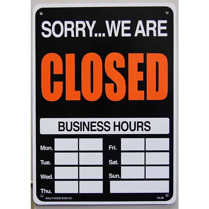 プラスチック看板 OPEN CLOSE オープン クローズ CA-20 両面 サイン