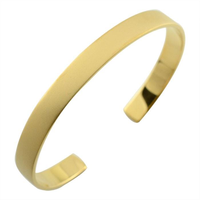 バングル ブレスレット k18 18k つや消し 18金 イエローゴールドK18