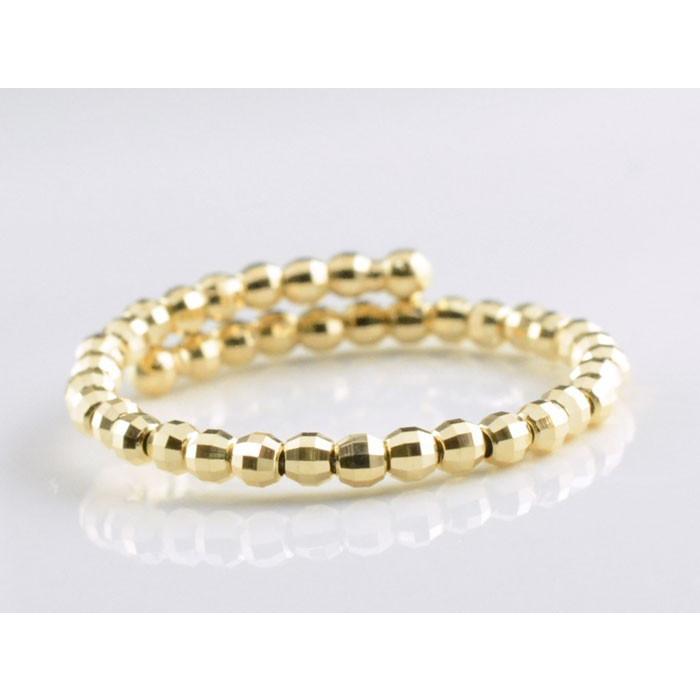 リング 18金 フリーサイズ レディース 指輪 ミラーボール K18 18k