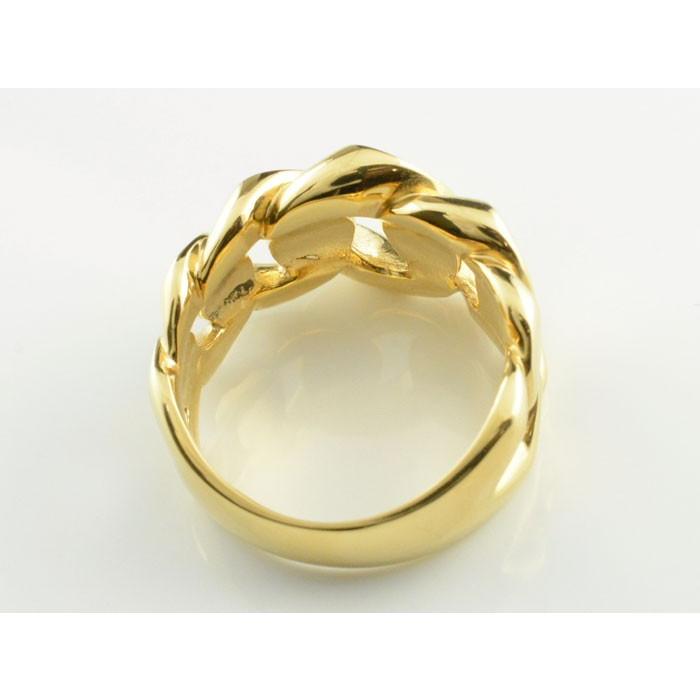 18金 メンズ リング 幅広 喜平リング k18 指輪 キヘイ 18k 地金リング