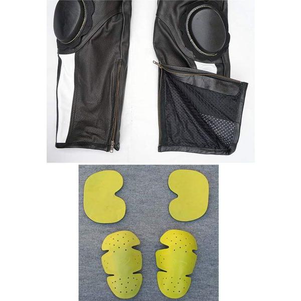 Clooney P07 バイク用 牛革 レザーパンツ 本革 革パンツ メンズ 防寒