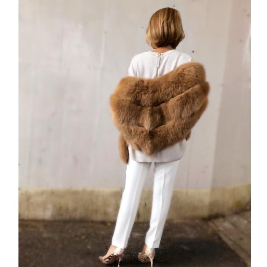 新品Anne Coquine アンコキーヌ リアルFOXファー ストール　グレー AnneCoquine（アンコキーヌ） < SALE >Anne Coquine リアルFOXファー