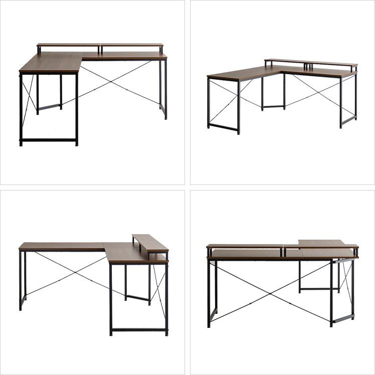 エア・リゾーム パソコンデスク 机 学習机 勉強机 おしゃれ L字型