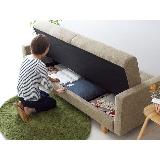 関家具 ソファー ソファ 3人掛け ソファーベッド ソファーベット 収納
