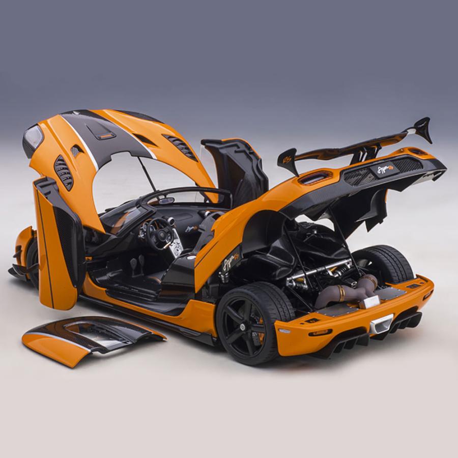 ミニカー 1/18 ケーニグセグ アゲ―ラ RS オレンジ カーボンブラック