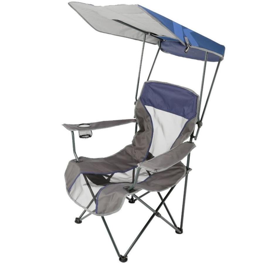 日傘付チェア 折りたたみチェア カップフォルダ付 キャンプ 野球観戦