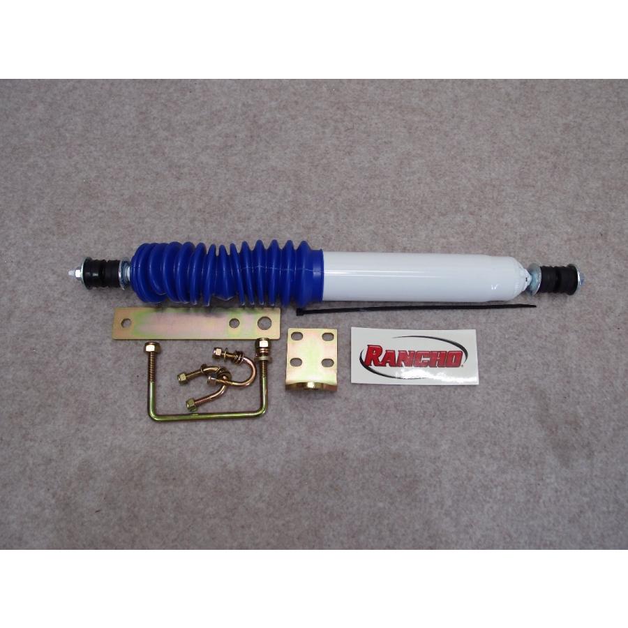 送料無料 ジムニーJA22系 ステアリングダンパーRANCHO青