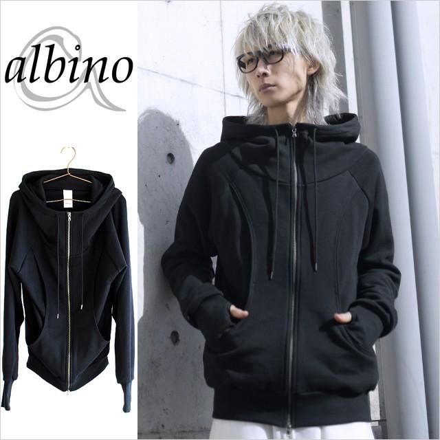 パーカー メンズ ボリュームネック ダブルジップ 長袖 ZIP ビッグ