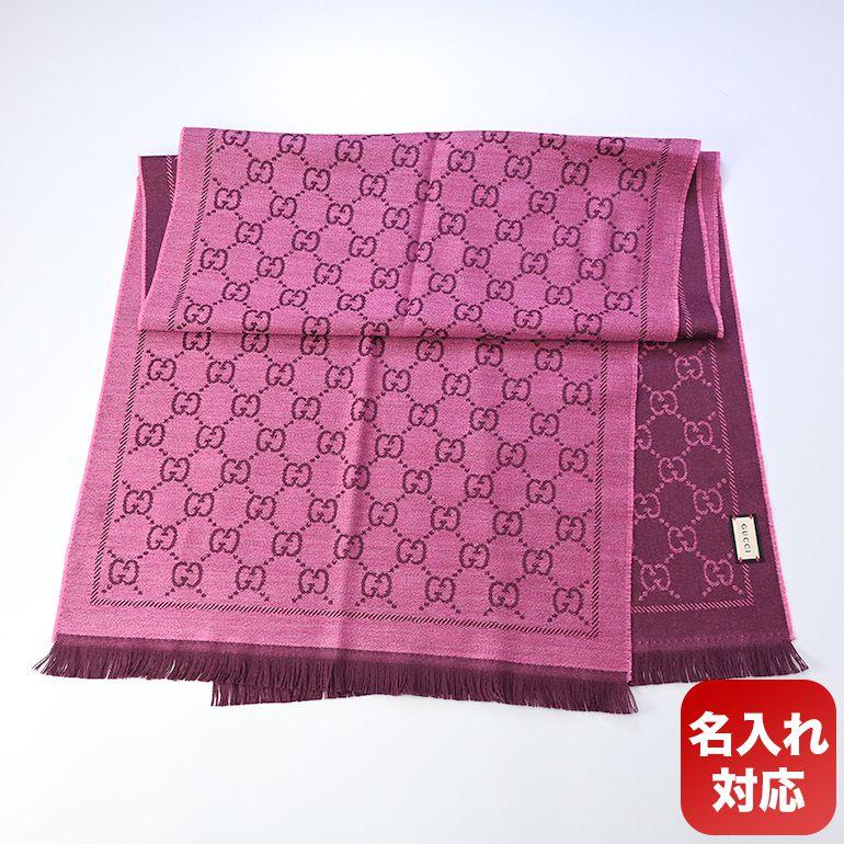 GUCCI（グッチ） ストール マフラー メンズ レディース GG柄 ピンク