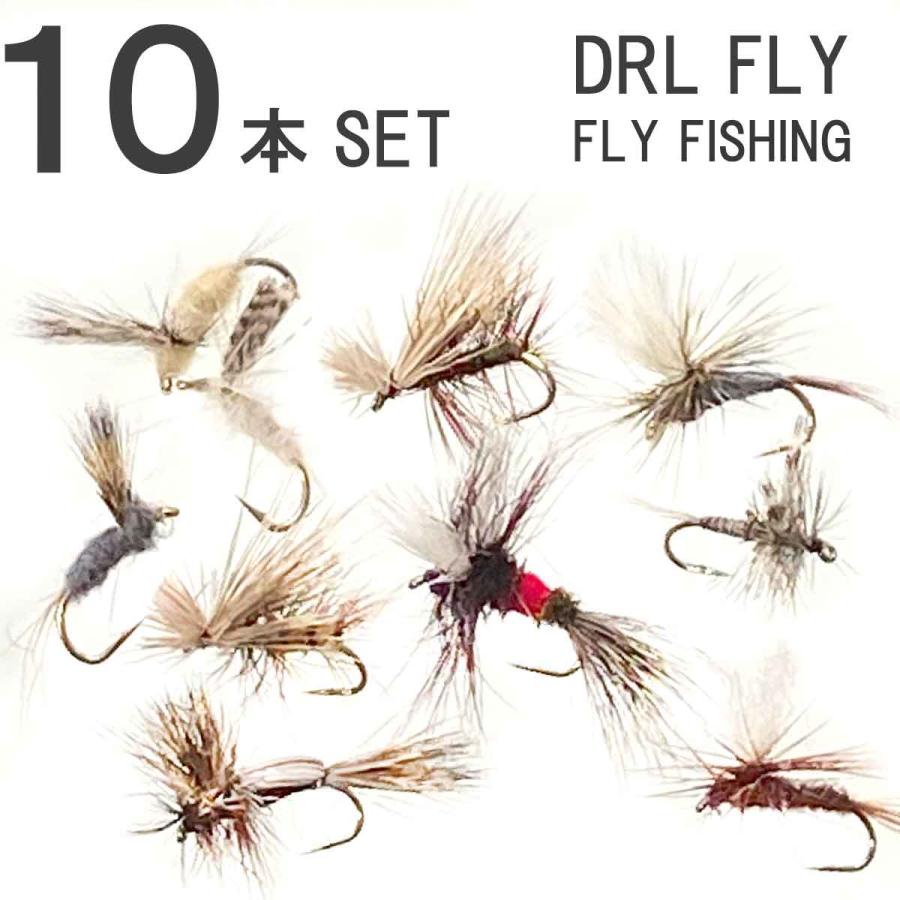 ドライフライ 10本 入門セット #12 #14 初心者 入門者 バーブド 完成品