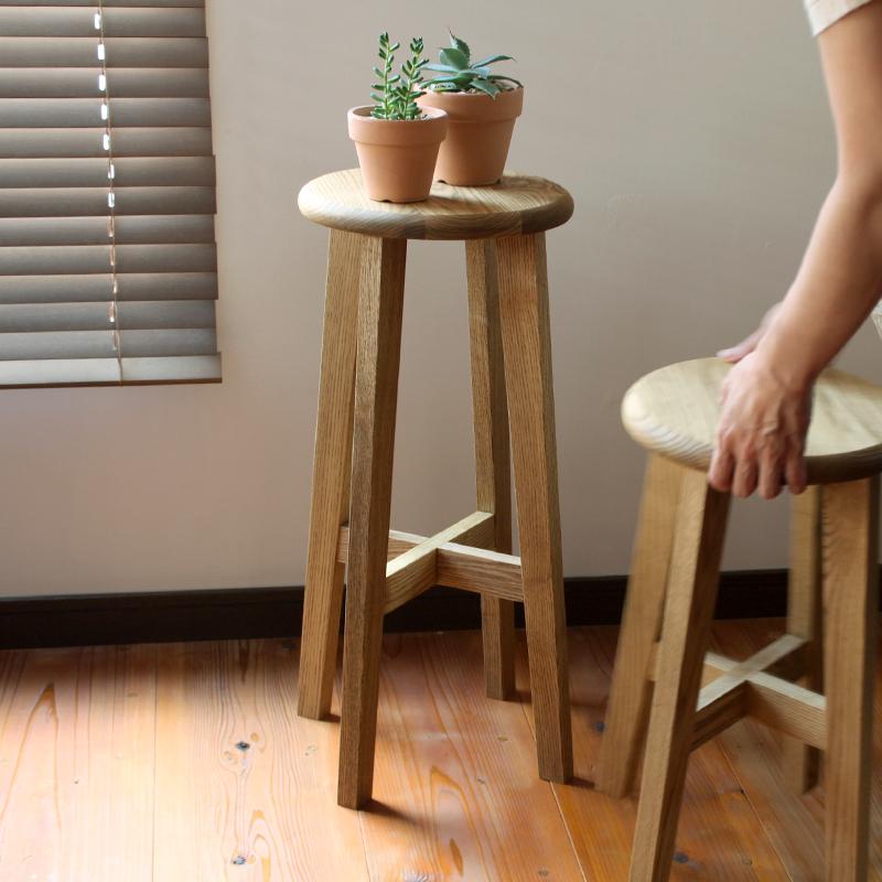 松野屋 日本の丸椅子 大 家具 イス いす スツール 木製 手作り 職人