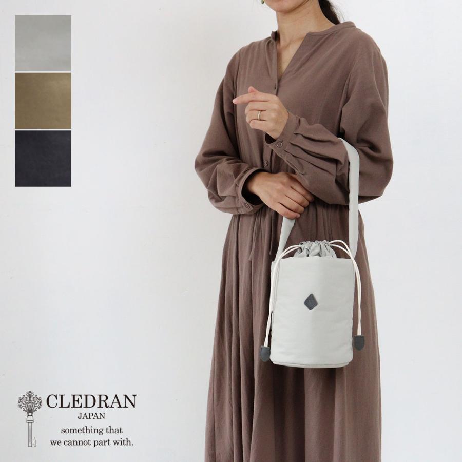 CLEDRAN（クレドラン） ハーフショルダー トートバッグ 筒型 巾着 ワン