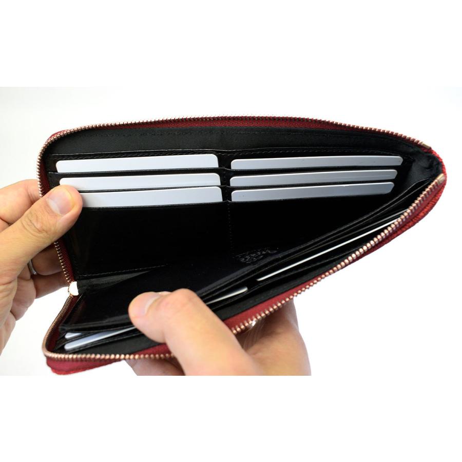 エレファントレザー 象革 長財布 L字ファスナー 薄型 ZOO ズー メンズ