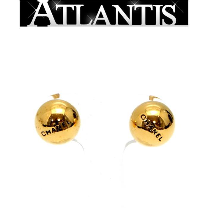 CHANEL（シャネル） 美品 ロゴ ボール ピアス ゴールド : atlantis