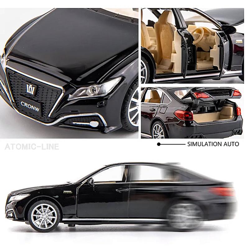 トヨタ（TOYOTA） クラウン 1/32 ミニカー 全3色 ライト点灯 エンジン