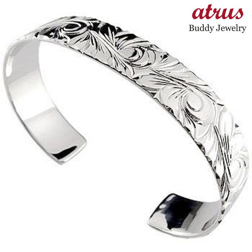 ハワイアンジュエリー バングル 太め メンズ シルバー925 SV925 SV