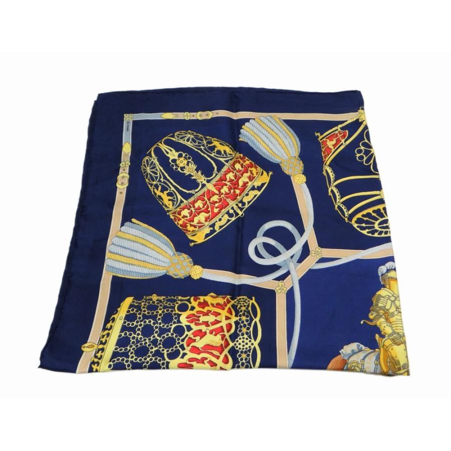 HERMES（エルメス） 馬具 騎士 ナイト 装飾 タッセル柄 大判スカーフ