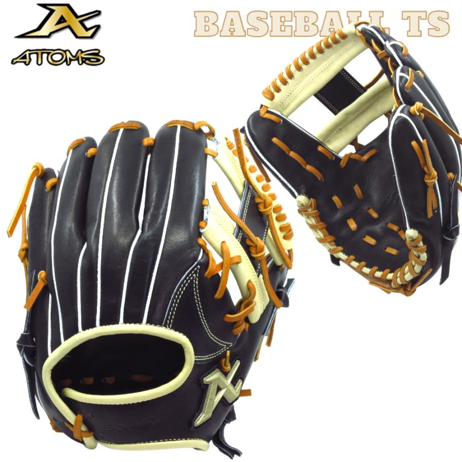 ATOMS 野球 アトムズ 軟式内野手用グラブ ACN-026 ブラック×Cブラウン